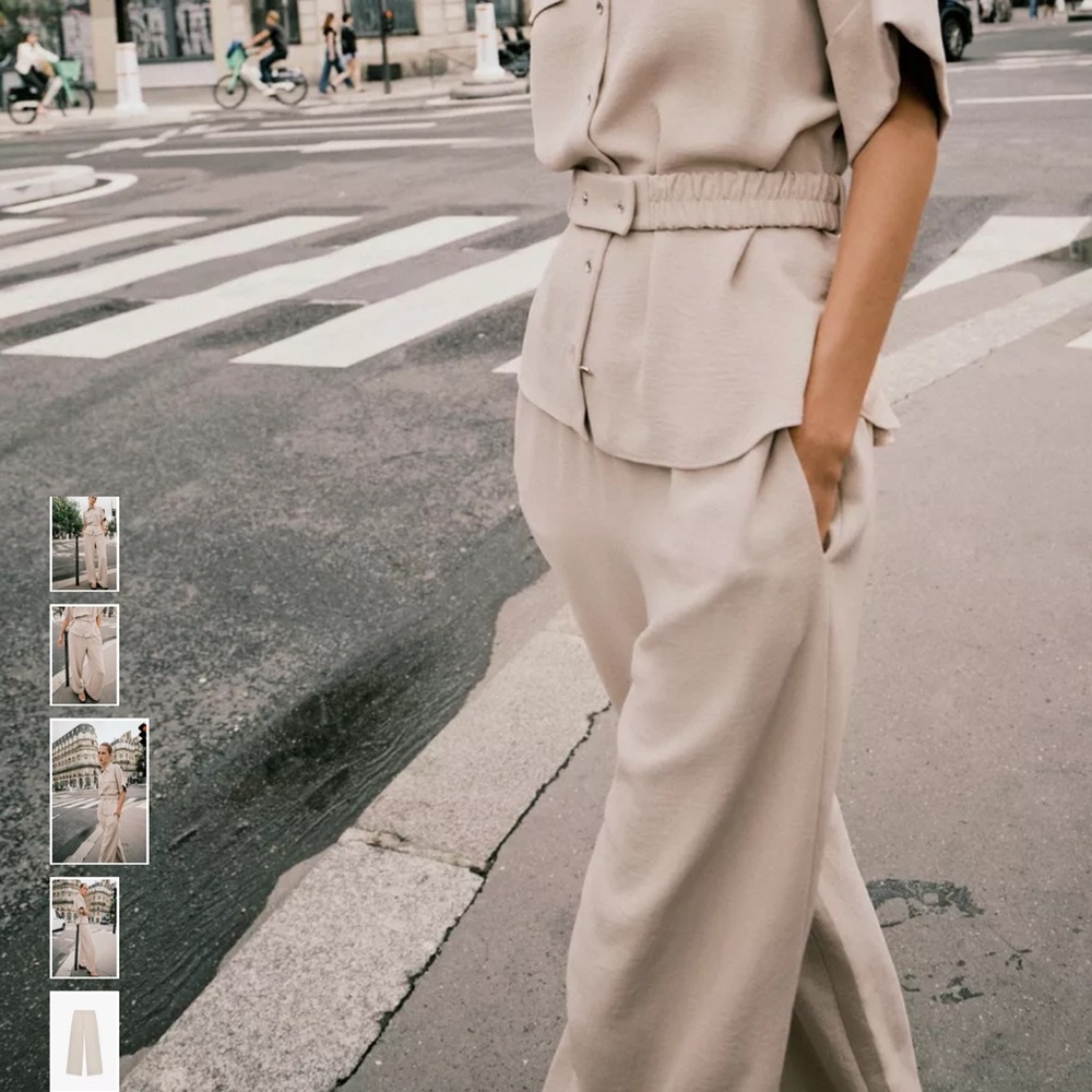 Zara Cream Women's Trousers